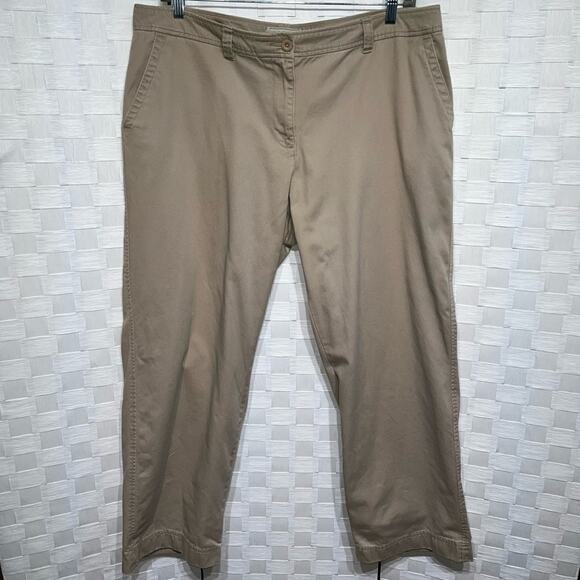 L.L. Bean Women’s Favorite Fit Straight Khaki Chino Pants Size 18 100% Cotton - Picture 10 of 10